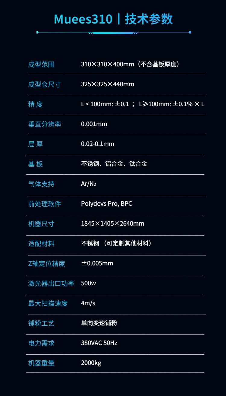 联泰工业级金属3D打印机Muess310
